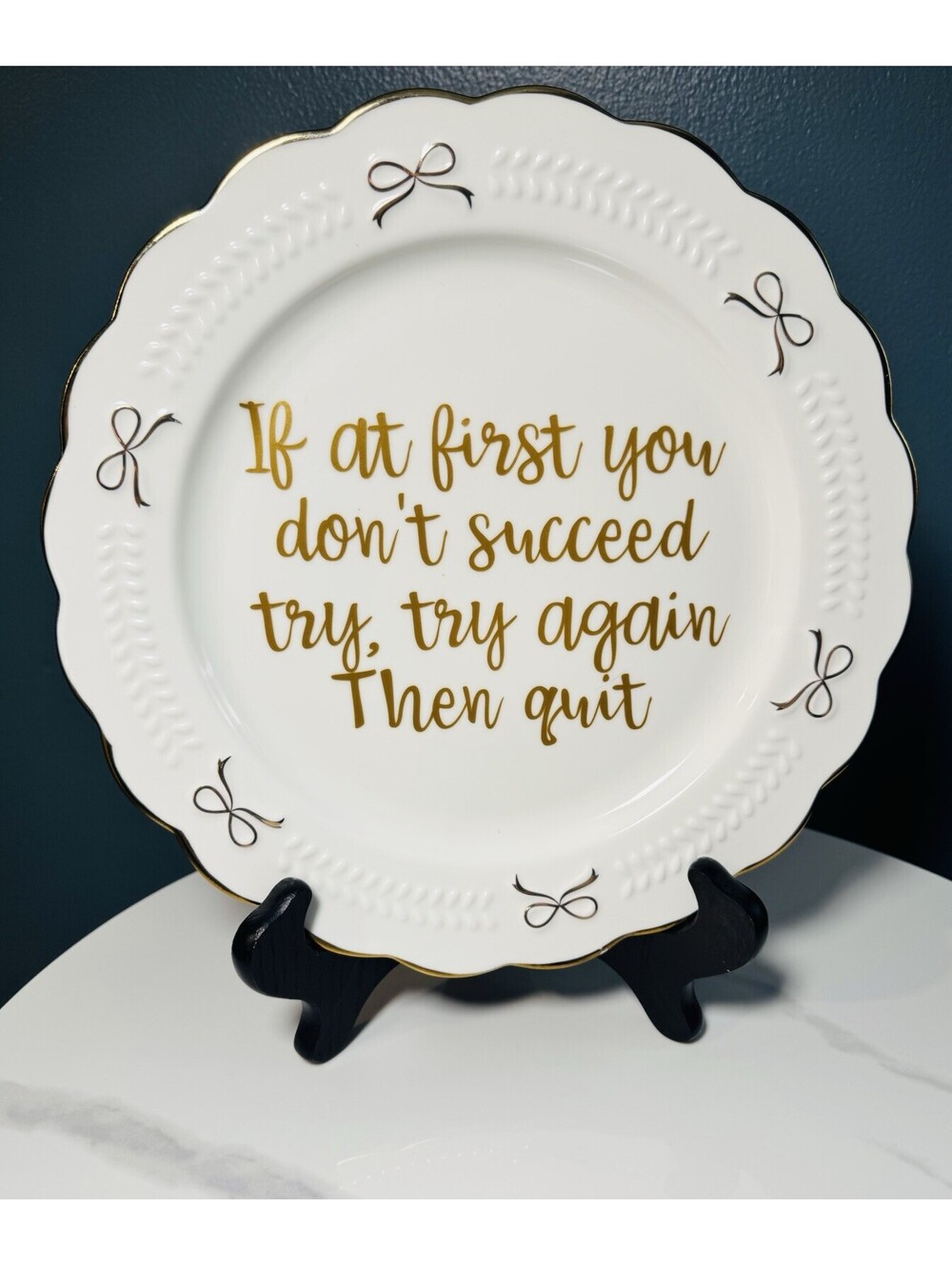 Handmade Gift Funny Humor Unique Present Motivational Antique Plate Collectable